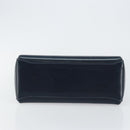 GUCCI Shoulder Bag Leather Navy Gold Auth ep11344-5