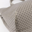 BOTTEGA VENETA INTRECCIATO Pattern Tote Bag PVC Gray Auth ep11348-9