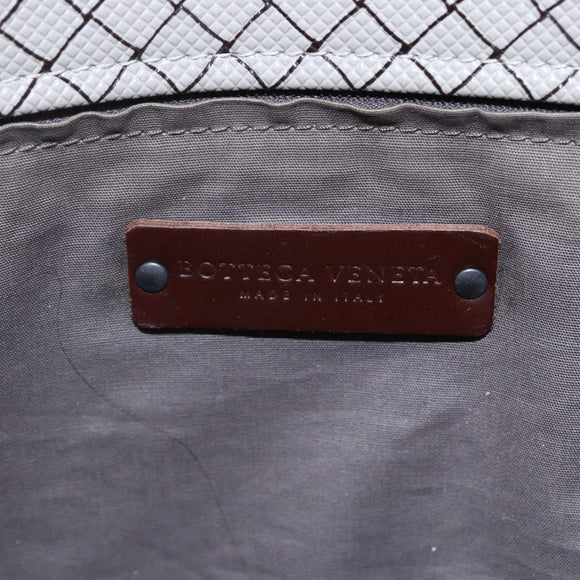 BOTTEGA VENETA INTRECCIATO Pattern Tote Bag PVC Gray Auth ep11348