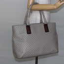 BOTTEGA VENETA INTRECCIATO Pattern Tote Bag PVC Gray Auth ep11348-21