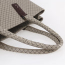 BOTTEGA VENETA INTRECCIATO Pattern Tote Bag PVC Gray Auth ep11348-7
