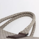 BOTTEGA VENETA INTRECCIATO Pattern Tote Bag PVC Gray Auth ep11348-8