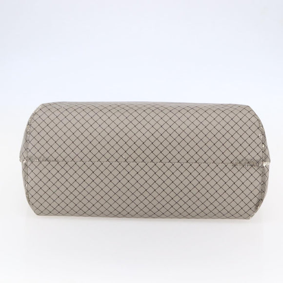 BOTTEGA VENETA INTRECCIATO Pattern Tote Bag PVC Gray Auth ep11348