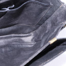 CELINE Horse Carriage Shoulder Bag Leather Black Gold Auth ep11350-19