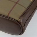 Burberrys Nova Check Shoulder Bag Canvas Beige Gold Auth ep11351-14