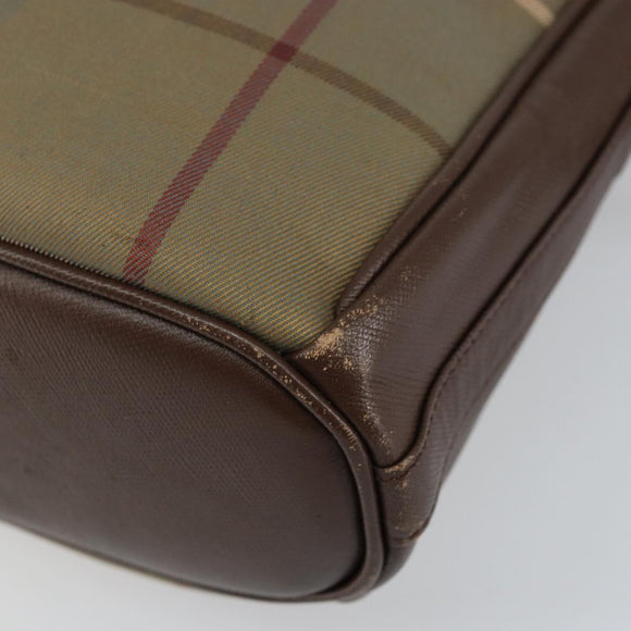 Burberrys Nova Check Shoulder Bag Canvas Beige Gold Auth ep11351