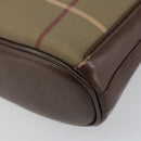 Burberrys Nova Check Shoulder Bag Canvas Beige Gold Auth ep11351-16