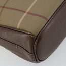 Burberrys Nova Check Shoulder Bag Canvas Beige Gold Auth ep11351-17