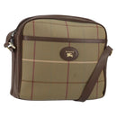 Burberrys Nova Check Shoulder Bag Canvas Beige Gold Auth ep11351-1