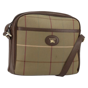 Burberrys Nova Check Shoulder Bag Canvas Beige Gold Auth ep11351