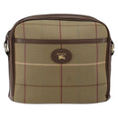 Burberrys Nova Check Shoulder Bag Canvas Beige Gold Auth ep11351-13