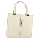 GUCCI Jackie Hand Bag Leather White Silver 002 1065 3444 Auth ep11352-1