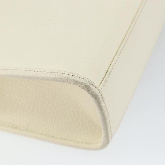 GUCCI Jackie Hand Bag Leather White Silver 002 1065 3444 Auth ep11352