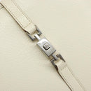 GUCCI Jackie Hand Bag Leather White Silver 002 1065 3444 Auth ep11352-18