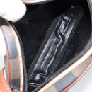 FENDI Pecan Canvas Shoulder Bag PVC Black Brown gold Auth ep11355-12