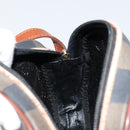 FENDI Pecan Canvas Shoulder Bag PVC Black Brown gold Auth ep11355-18