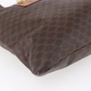 CELINE Macadam Canvas Tote Bag PVC Leather Brown Gold Auth ep11356-14