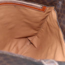 CELINE Macadam Canvas Tote Bag PVC Leather Brown Gold Auth ep11356-19