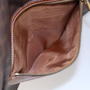 CELINE Macadam Canvas Tote Bag PVC Leather Brown Gold Auth ep11356-11