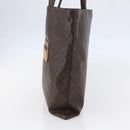 CELINE Macadam Canvas Tote Bag PVC Leather Brown Gold Auth ep11356-4