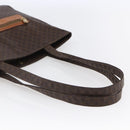 CELINE Macadam Canvas Tote Bag PVC Leather Brown Gold Auth ep11356-7