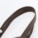 CELINE Macadam Canvas Tote Bag PVC Leather Brown Gold Auth ep11356-8