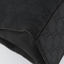 GUCCI Bamboo GG Canvas Hand Bag Black Silver 002 1010 3754 Auth ep11357-15