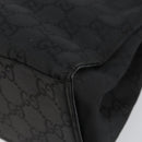 GUCCI Bamboo GG Canvas Hand Bag Black Silver 002 1010 3754 Auth ep11357-16