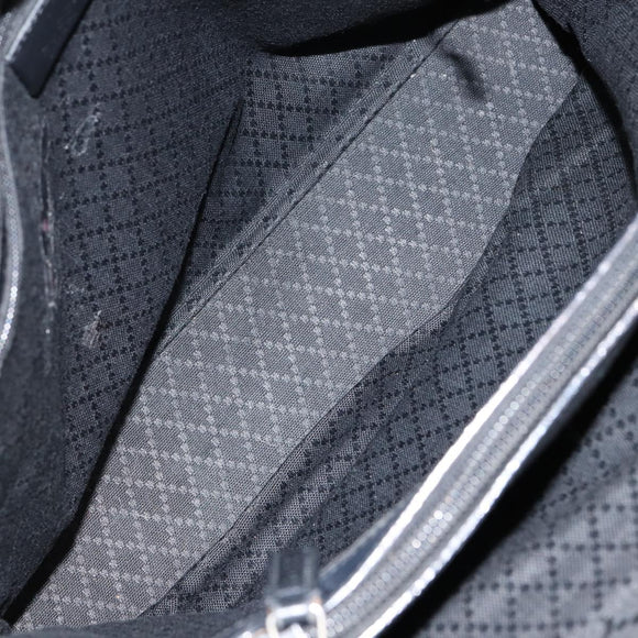 GUCCI Bamboo GG Canvas Hand Bag Black Silver 002 1010 3754 Auth ep11357