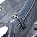 GUCCI Bamboo GG Canvas Hand Bag Black Silver 002 1010 3754 Auth ep11357-22