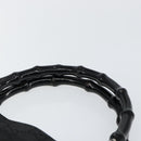 GUCCI Bamboo GG Canvas Hand Bag Black Silver 002 1010 3754 Auth ep11357-14