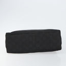 GUCCI Bamboo GG Canvas Hand Bag Black Silver 002 1010 3754 Auth ep11357-5