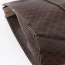 CELINE Macadam Canvas Tote Bag PVC Leather Brown Gold Auth ep11358-16