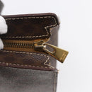 CELINE Macadam Canvas Tote Bag PVC Leather Brown Gold Auth ep11358-10