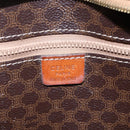 CELINE Macadam Canvas Tote Bag PVC Leather Brown Gold Auth ep11358-17