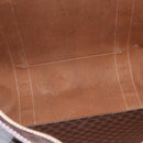 CELINE Macadam Canvas Tote Bag PVC Leather Brown Gold Auth ep11358-11