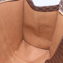 CELINE Macadam Canvas Tote Bag PVC Leather Brown Gold Auth ep11358-18