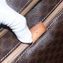 CELINE Macadam Canvas Tote Bag PVC Leather Brown Gold Auth ep11358-12