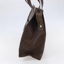 CELINE Macadam Canvas Tote Bag PVC Leather Brown Gold Auth ep11358-4
