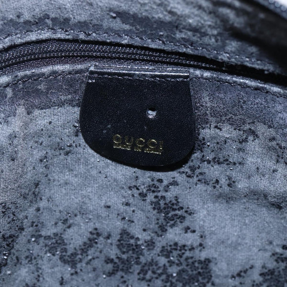 GUCCI GG Canvas Boston Bag 2way Black Gold Auth ep11361