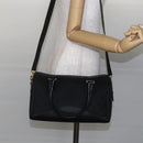 GUCCI GG Canvas Boston Bag 2way Black Gold Auth ep11361-23