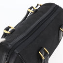 GUCCI GG Canvas Boston Bag 2way Black Gold Auth ep11361-6