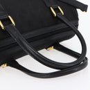 GUCCI GG Canvas Boston Bag 2way Black Gold Auth ep11361-7