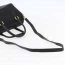 GUCCI GG Canvas Boston Bag 2way Black Gold Auth ep11361-8