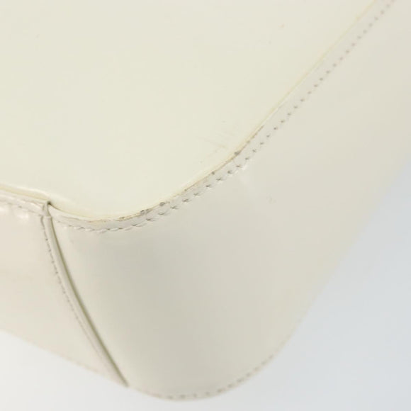 GUCCI Soho Shoulder Bag Enamel White Auth ep11364