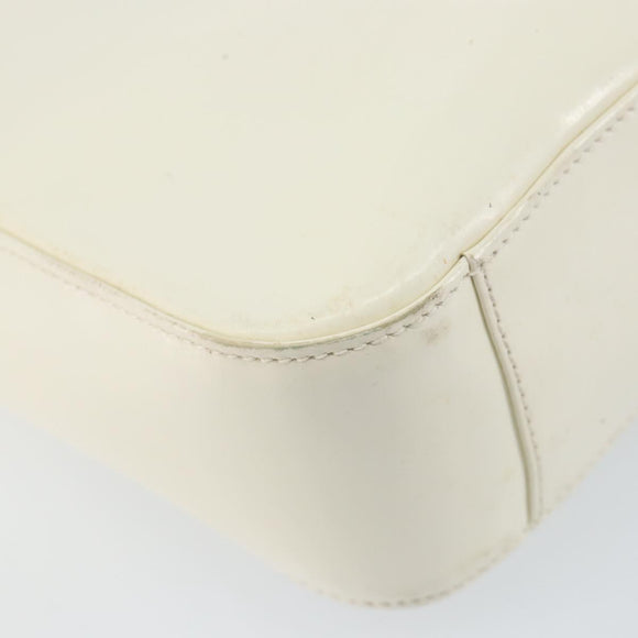 GUCCI Soho Shoulder Bag Enamel White Auth ep11364