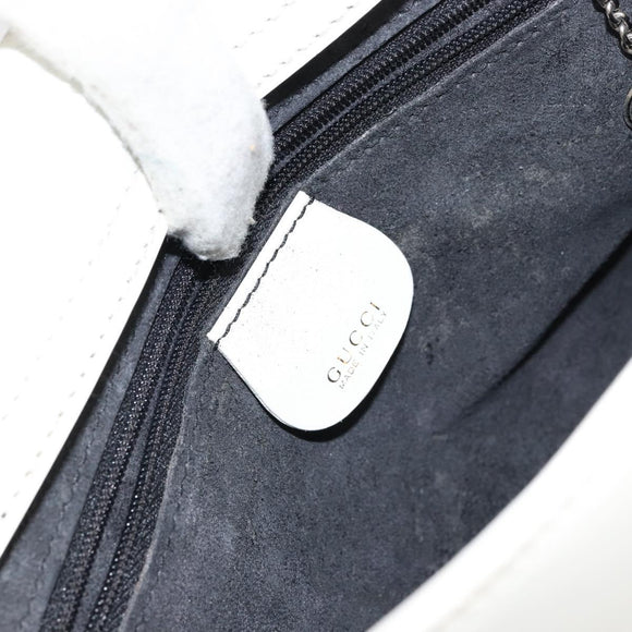 GUCCI Soho Shoulder Bag Enamel White Auth ep11364