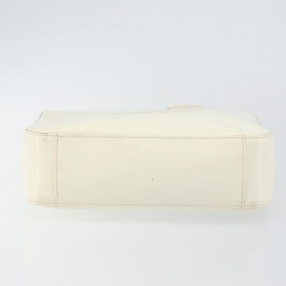 GUCCI Soho Shoulder Bag Enamel White Auth ep11364