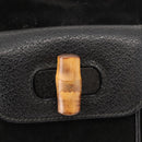 GUCCI Bamboo Backpack Suede Black Gold 003 58 0030 Auth ep11366-19