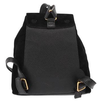 GUCCI Bamboo Backpack Suede Black Gold 003 58 0030 Auth ep11366 - 0